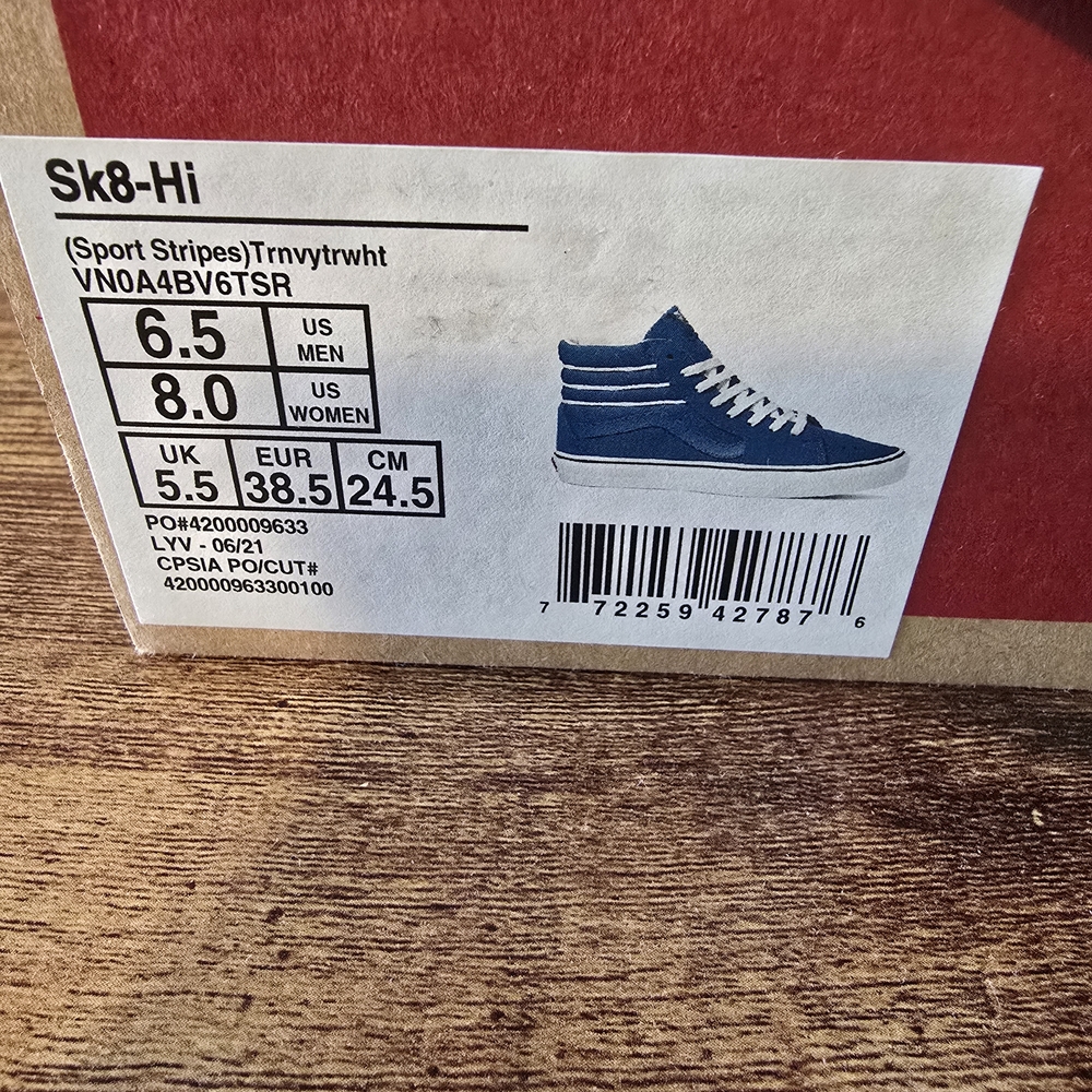 Vans Blue High-Top Sneakers - Picture 3 of 8